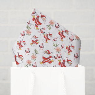 Papel De Seda Patrón de Navidades Flamingo Tropical