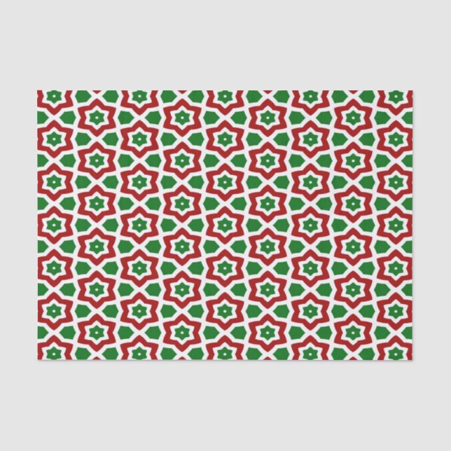 Papel De Seda Patrón de Navidades ordenados (Anverso)