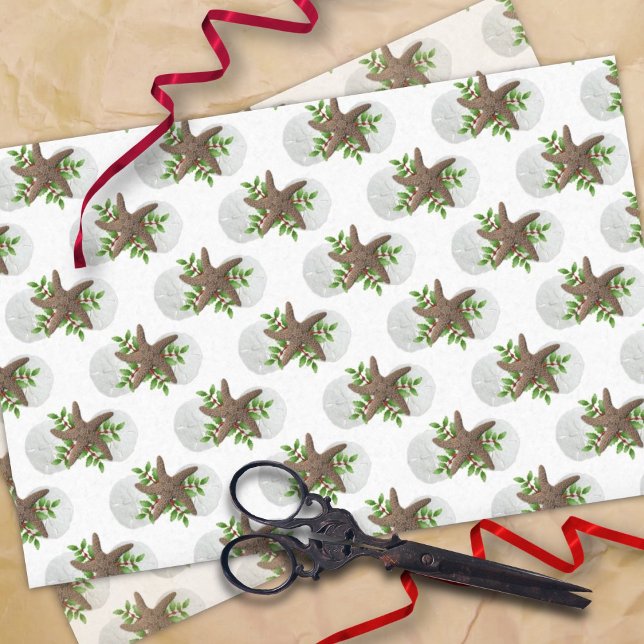 Papel De Seda Patrón de Navidades tropicales de arena de pez est (Subido por el creador)