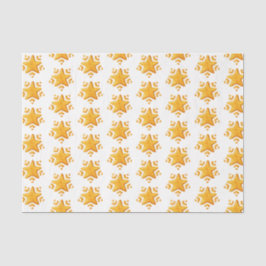 Papel De Seda Patrón de nieve de Navidad dorada