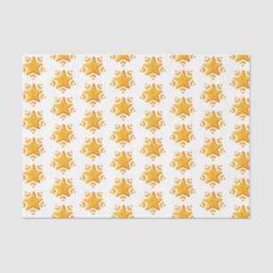 Papel De Seda Patrón de nieve de Navidad dorada