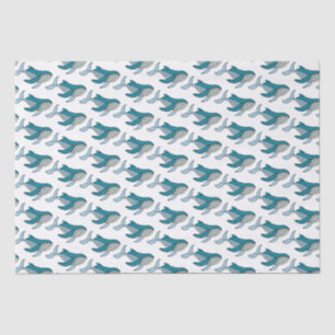 Papel De Seda Patrón de niños lindos de ballena azul