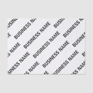 Papel De Seda Patrón de nombre de su empresa   Blanco y negro