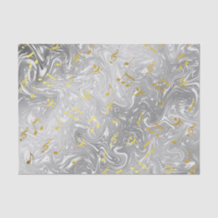 Papel De Seda patrón de notas musicales elegante