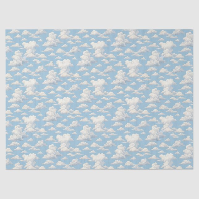 Papel De Seda Patrón de Nube  (Anverso)