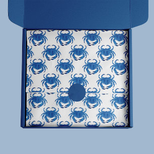 Papel De Seda patrón de océano junto al mar de cangrejo azul