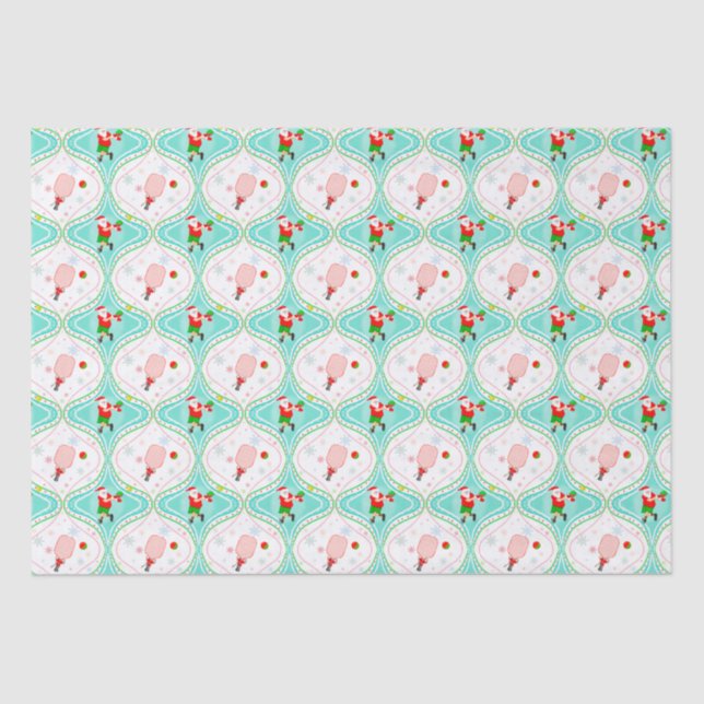 Papel De Seda Patrón de Ogeo de bola de bolas de Santa Navidad (Anverso)
