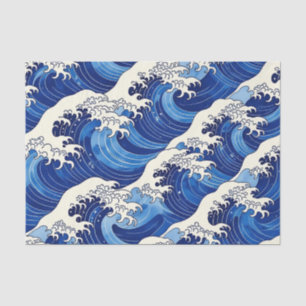 Papel De Seda Patrón de ola grande japonesa Océano