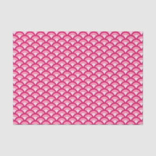 Papel De Seda Patrón de olas Art Deco - fucsia y coral