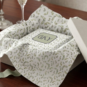 Papel De Seda Patrón de olivo en acuarela estilo campestre con m