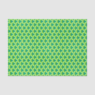 Papel De Seda Patrón de onda Art Deco - verde jade
