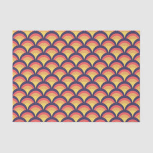 Papel De Seda Patrón de ondas geométricas coloridas