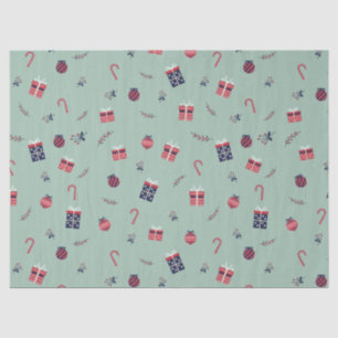 Papel De Seda Patrón de ornamentos de presentación de Navidad su