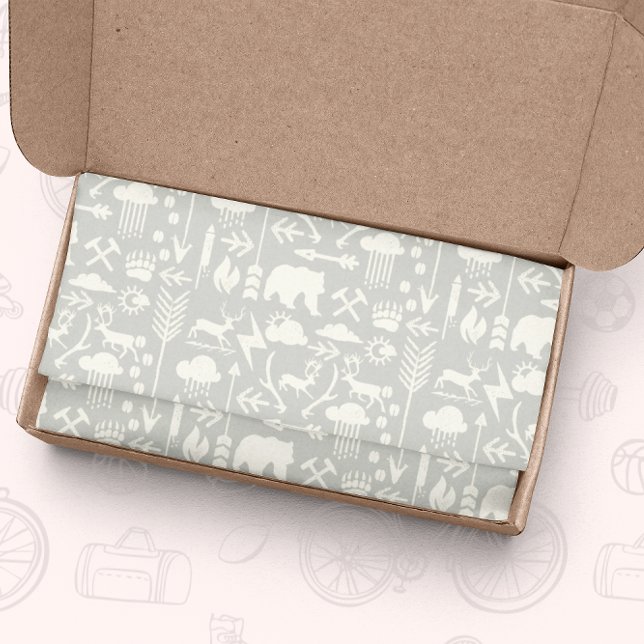 Papel De Seda Patrón de Osos y Nubes de Cerfs (Subido por el creador)