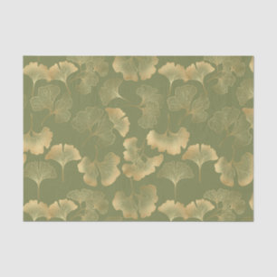 Papel De Seda Patrón de otoño de Ginkgo dorado