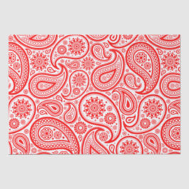 Papel De Seda Patrón de paisajes rojos y blancos