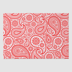 Papel De Seda Patrón de paisajes rojos y blancos