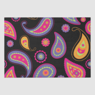 Papel De Seda Patrón de Paisley Colorido