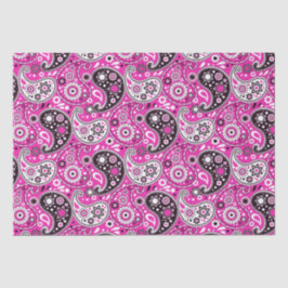 Papel De Seda Patrón de paisley rosa Boho Bonito