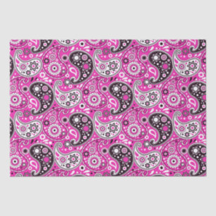 Papel De Seda Patrón de paisley rosa Boho Bonito