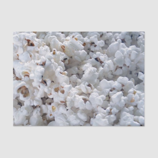 Papel De Seda Patrón de palomitas blancas (Anverso)