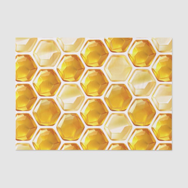 Papel De Seda Patrón de panal de abeja decoupage en negrita (Anverso)