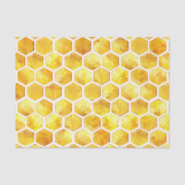 Papel De Seda Patrón de panal de oro decoupage (Anverso)