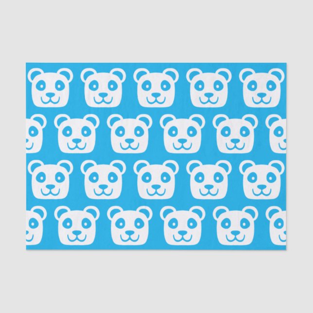 Papel De Seda Patrón De Panda Cuto (Anverso)
