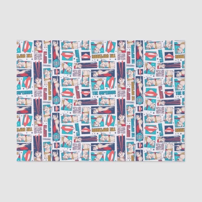 Papel De Seda Patrón de panel cómico de Krypto (Anverso)