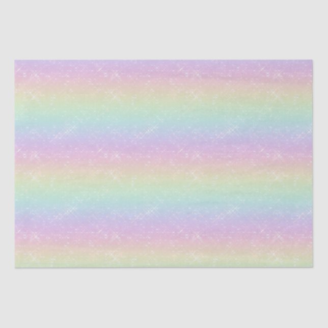 Papel De Seda Patrón de paracaídas del arcoiris del Pastel (Anverso)