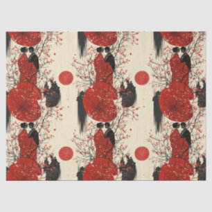 Papel De Seda Patrón de pareja de kimono romántico Sakura (4)