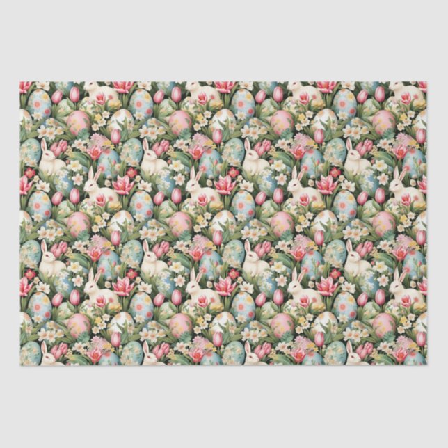 Papel De Seda Patrón de Pascua de Soiree en primavera (Anverso)