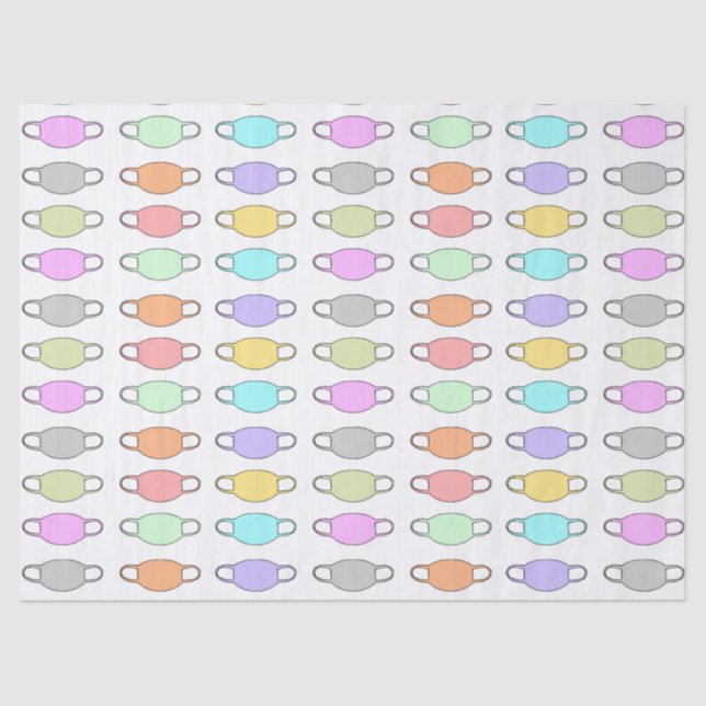 Papel De Seda Patrón de Pastel de máscara facial (Anverso)