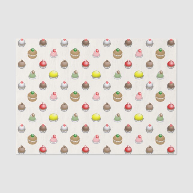 Papel De Seda Patrón de Pastelitos (Anverso)