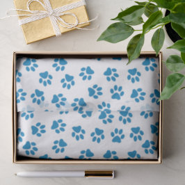 Papel De Seda Patrón De Patas, Patas De Perro, Patas Azules