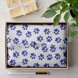 Papel De Seda Patrón De Patas, Patas De Perro, Patas Azules De L