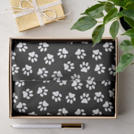 Papel De Seda Patrón De Patas, Patas De Perro, Patas Blancas