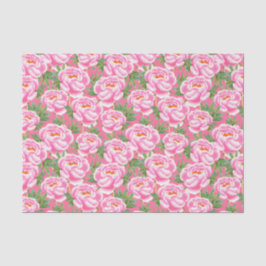 Papel De Seda Patrón de peonías rosadas de Moda bohemia