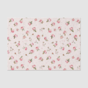 Papel De Seda Patrón de pequeñas rosas rosadas