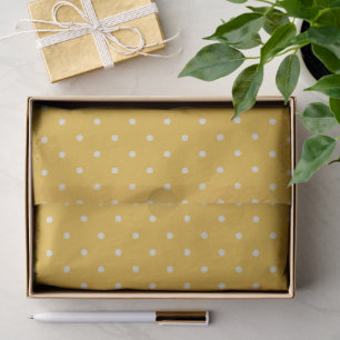 Papel De Seda Patrón de Pequeños Puntos de Caramelo Amarillo