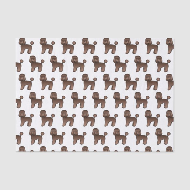 Papel De Seda Patrón de perro adorno de caricatura de juguete ma (Anverso)