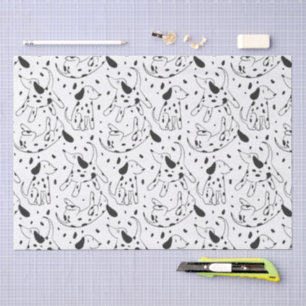 Papel De Seda Patrón de perro dálmata minimalista