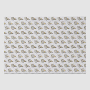 Papel De Seda Patrón de perro de Corgi corto en fondo gris