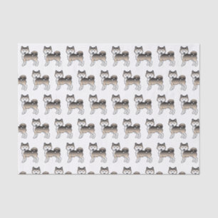 Papel De Seda Patrón de perro de dibujos animados adorable de Ma