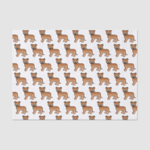 Papel De Seda Patrón de perro de dibujos animados inglés Staffie