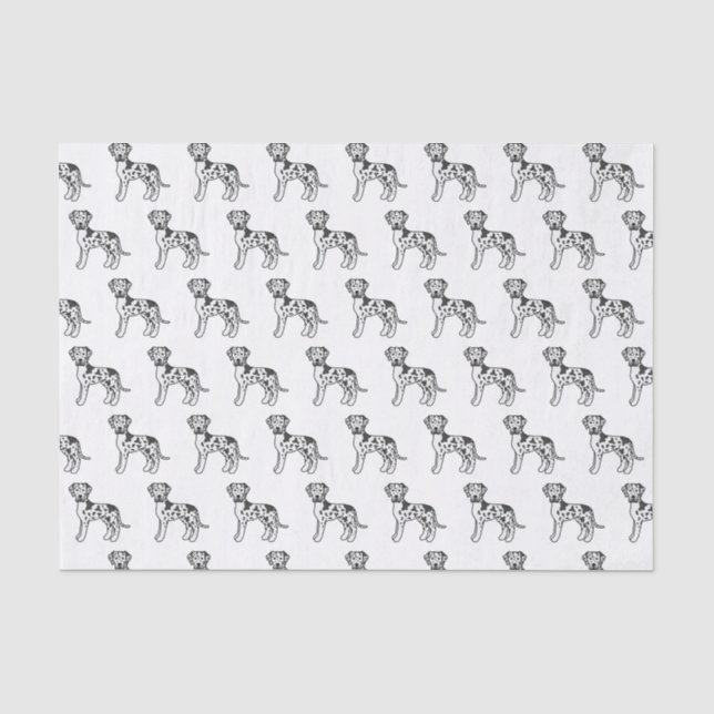 Papel De Seda Patrón de perro de dibujos animados lindo Gran Dan (Anverso)