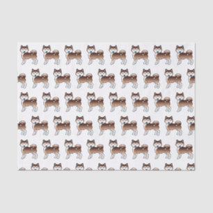 Papel De Seda Patrón de perro de dibujos animados lindo Malamute