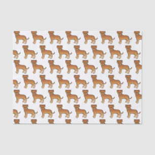 Papel De Seda Patrón de perro de dibujos animados lindos Dogue D