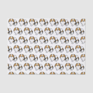 Papel De Seda Patrón de perro de dibujos animados lindos Pomeran