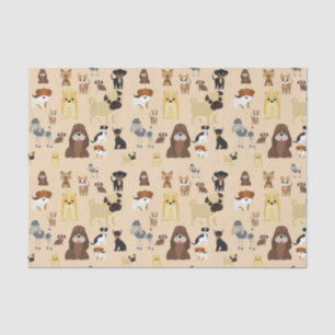 Papel De Seda patrón de perros